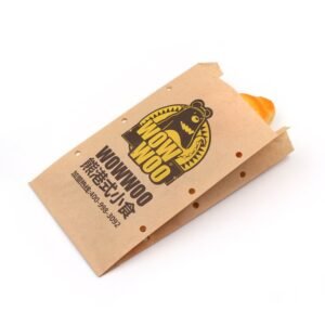 Pinch Bottom Bags Brown Kraft Custom Logo Printed