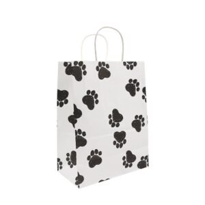 Dog Footprints Handle Bags  branede Logo Printed  Customized