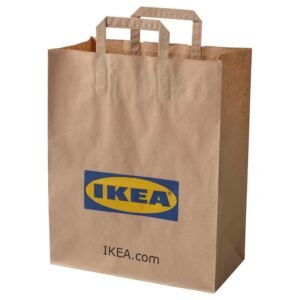 Internal Flat Handle Paper Bags Ikea Customized  printed logo