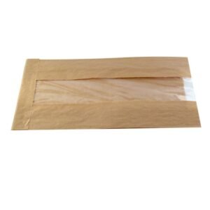 Brown Kraft Window Flat Satchel Bags